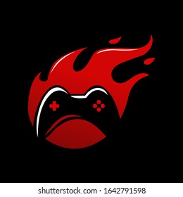 Logo illustration vector graphic of Ninja Flame Gaming, perfect logo for Gaming, Streming, Etc.  