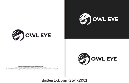 logo illustration vector graphic of owl eye