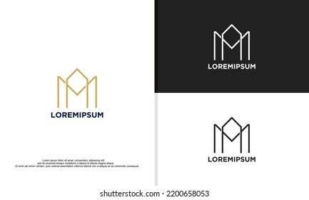 logo illustration vector graphic of real estate company