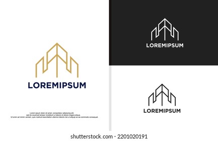 ilustración de logotipo vectorial gráfico de la empresa inmobiliaria