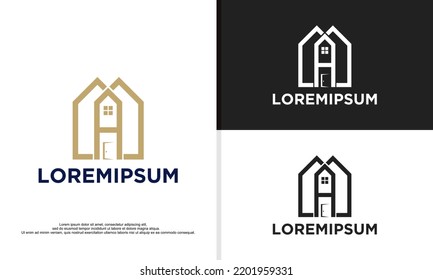 ilustración de logotipo vectorial gráfico de la empresa inmobiliaria