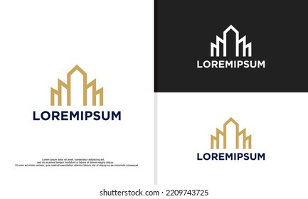 logo illustration vector graphic of real estate company