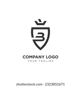 Logotipo Ilustración vectorial gráfico del vector Escudo de logotipo para la industria de la empresa con letra alfabeta con concepto moderno y creativo perfecto para el negocio de la industria