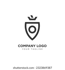 Logo-Illustration, Vektorgrafik des Logo-Shield-Vektors für die Unternehmensindustrie mit Alphabet-Brief mit modernem und kreativem Konzept Perfekt für die Industrie