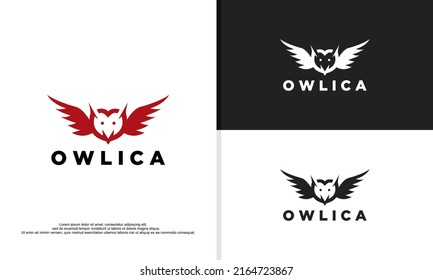 logo illustration vector graphic of simple shape owl