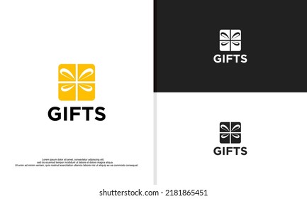 Logo-Illustration Vektorgrafik von einfachen Geschenkbox.