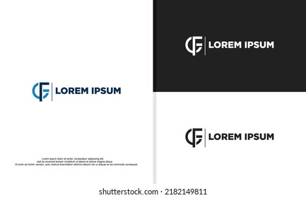 ilustración de logotipo vectorial gráfico de letra simple g combinarse con letra f.