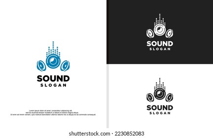 logo illustration vector graphic of speaker sound.