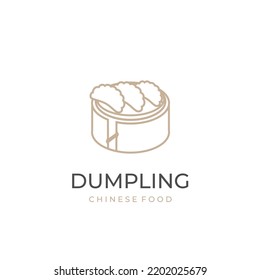 Logo-Illustration Vektorgrafik-Kunst elegante dumme Dim-sum jiaozi