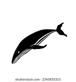 logo illustration vector whale in black color