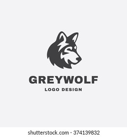 Logo illustration of a wolf