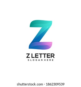 Logo illustration Z Letter Gradient Color Design Vector