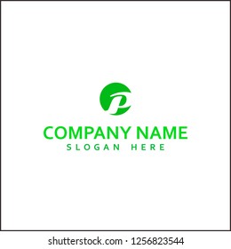 Logo illustrations of a circle object with the letter "P" in it