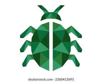 logo ilustration of beetle style polygonal