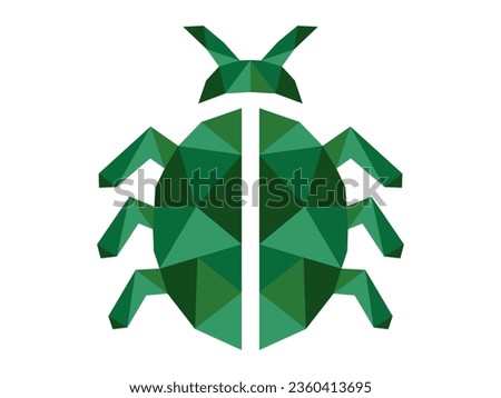 logo ilustration of beetle style polygonal