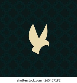 The logo with the image of a bird. Eagle, hawk, vulture. The symbol of victory, speed, vigilance.