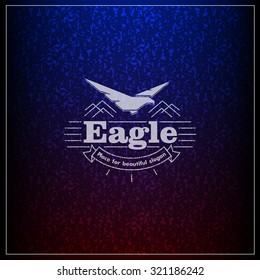 The logo with the image of a bird. Eagle, hawk, vulture. The symbol of victory, speed, vigilance. Vintage, retro logotype style.