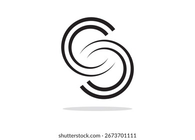IMAGEN DEL LOGO. LÍNEA NEGRA. PLANTILLA de Vector