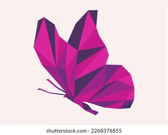 logo image butterfly with polygonal style