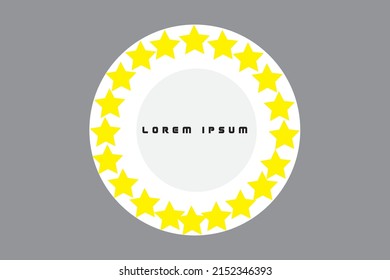 IMAGEN DE LOGO DE UN CÍRCULO EN TORNO A LA ESTRELLA AMARILLA. PAPELES DE FONDO