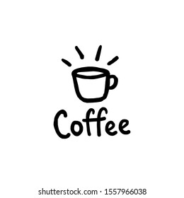 Logo with image coffee cup.