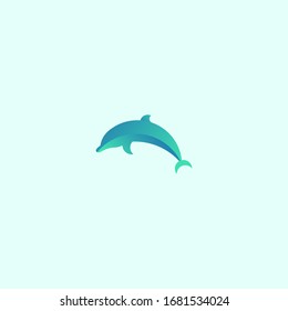 logo image of a dolphin animal, with a simple shape