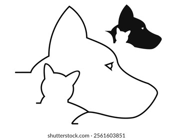 logo image head of dog and cat