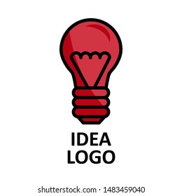 Logo with the image of an idea a burning light bulb. Idea concept, perfect hit, winner, target goal icon. Success abstract pin logo isolated on white background.