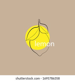 logo with the image of a lemon on a dark background