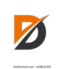 Logo Image Letter D Modern Orange Stock Vector (Royalty Free ...