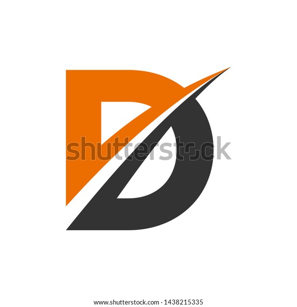 Logo Image Letter D Modern Orange Stock Vector (Royalty Free ...