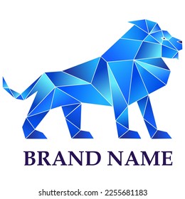 logo image lion polygonal style