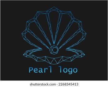 logo image pearl style line polygon