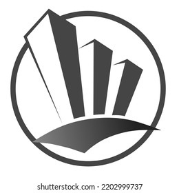 imagen del logo de tres edificios con una autopista