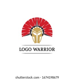 
logo with the image of a warrior helmet