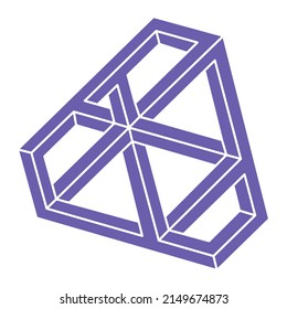 Logo. Impossible shape, optical illusion, vector. Optical art objects. Geometric figures. Line art.