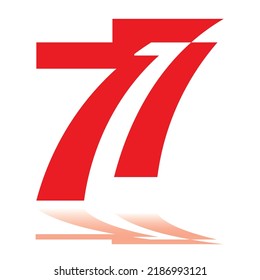 Logo of the Independence Day of the Republic of Indonesia. 77 Years of Independence of the Republic of Indonesia (Heal Faster, Rise Stronger)