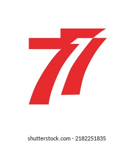 Logo Indonesia 77 independence day anniversary vector design editable for content idea or Ready to use