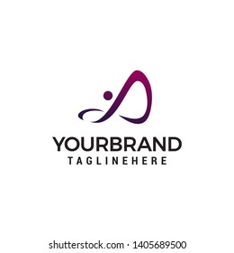 logo infinite people design concept template vector