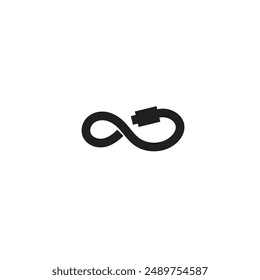 Logo infinity charger unique design with blank background