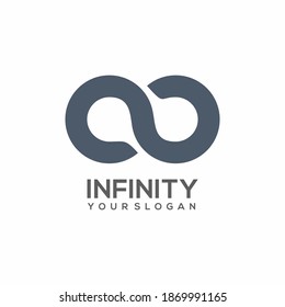 Logo infinity Letter Sillhouette Vector Design