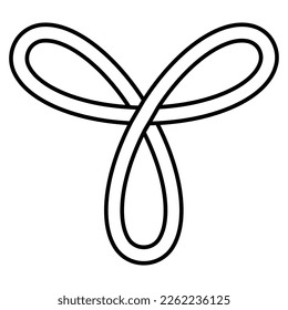 Logo infinity loop, knot three loops celtic unity infinite union