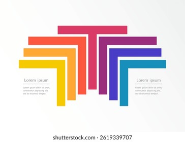 Logo infographic template. Geometric shape for presentation, slides, cover, books, flayers or postcards.