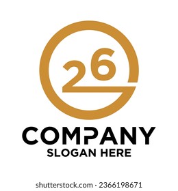 LOGO WITH INITIAL 26 INSIDE THE CIRCLE