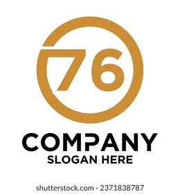 LOGO MIT INITIAL 7 6 INNERHALB DES KREISKREISELS