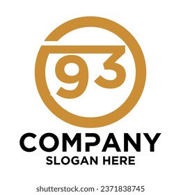 LOGO WITH INITIAL 9 3 INSIDE THE CIRCLE
