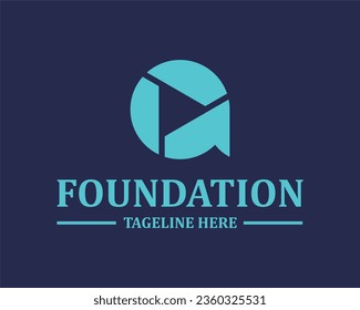 Logo A initial AA alfabet a