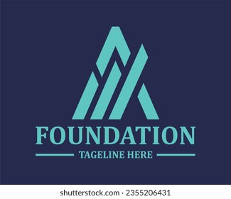Logo A initial AA building art vektor teknique