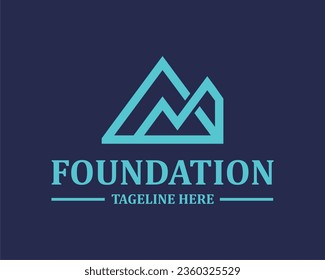 Logo A initial AA  triangle design vektor 