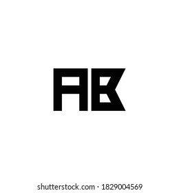 logo initial AB vector design minimalist creative letter